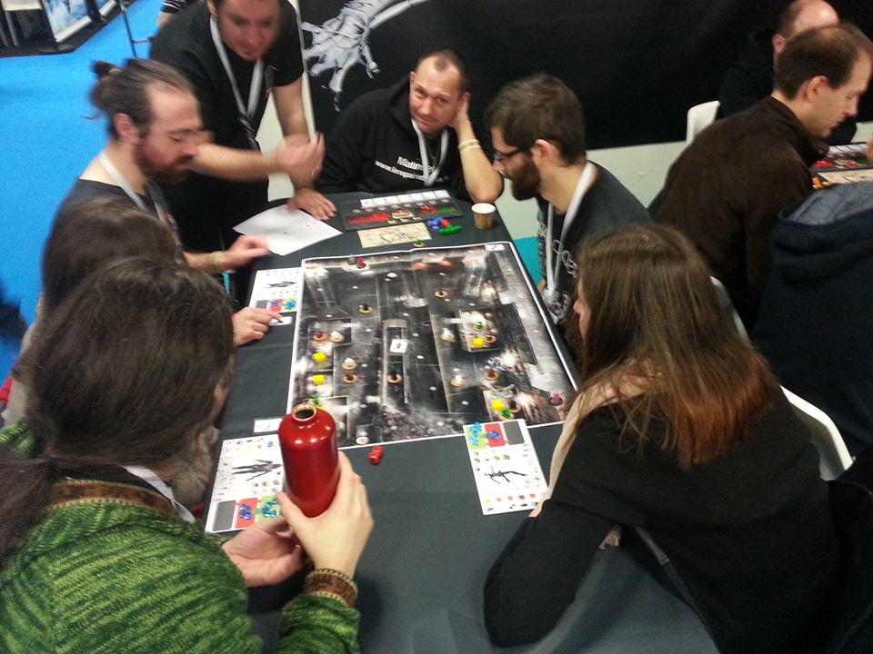 Facebook post by Monolith for Batman: The Board Game. Showing gameplay