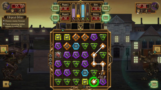 Ironcast Switch Review – A Steampunk Matching Roguelite