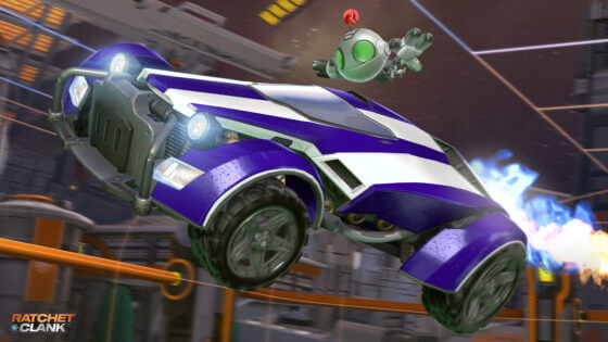 Ratchet and Clank Land in Rocket League